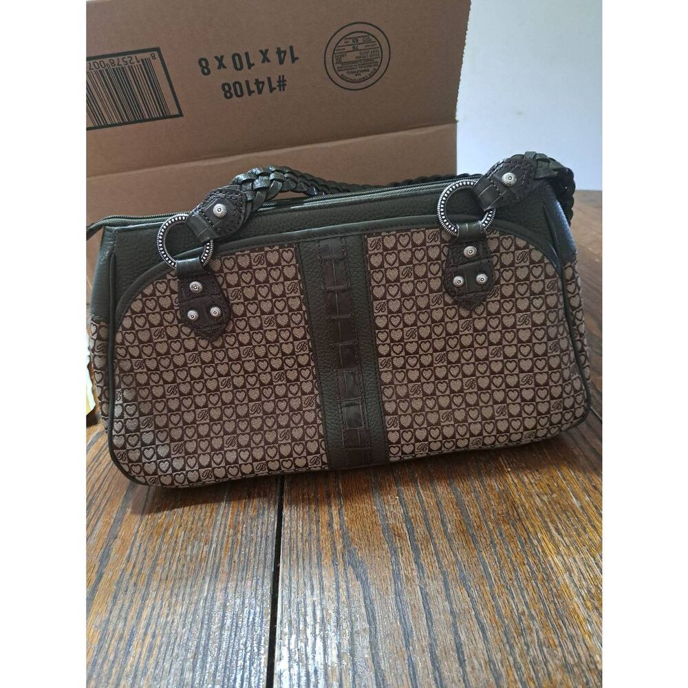 Brighton D451548 Moss Joanna Bag Retired 2010 Purse Handbag Paperwork RARE - Picture 7 of 12